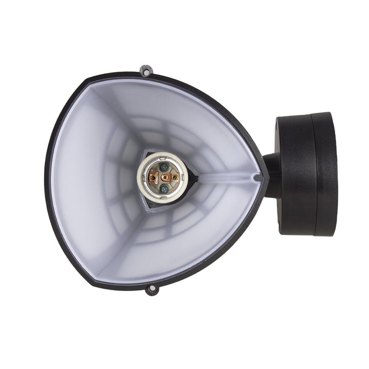 Maclean MCE518 B Aplique 1xE27 con sensor, sensor de infrarrojos, carga máx. 60W, IP65, negro + Maclean Energy MCE268 WW Bombilla de filamento LED E27, 8W 230V blanco cálido 3000K 1055lm retro edison decorativa