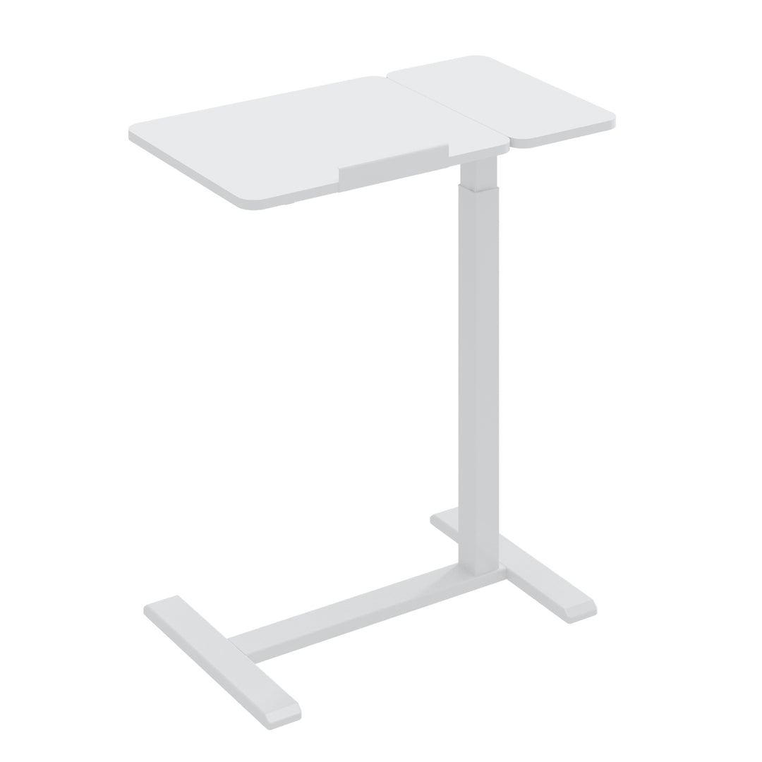 Suporte móvel para secretária/portátil Maclean, branco, altura regulável de 76 a 109 cm, máx. 30 kg, MC-120 W