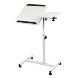 Maclean MC-121 W Soporte móvil para escritorio/portátil, regulable en altura 59-89cm, max. 30kg, blanco