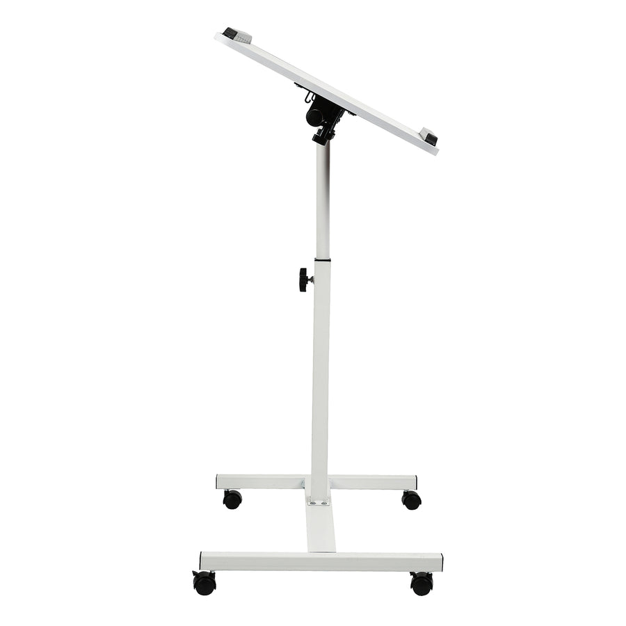Maclean MC-121 W Soporte móvil para escritorio/portátil, regulable en altura 59-89cm, max. 30kg, blanco