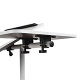 Maclean MC-121 W Soporte móvil para escritorio/portátil, regulable en altura 59-89cm, max. 30kg, blanco