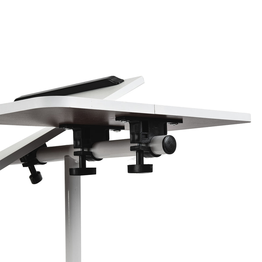 Maclean MC-121 W Soporte móvil para escritorio/portátil, regulable en altura 59-89cm, max. 30kg, blanco