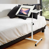 Maclean MC-121 W Soporte móvil para escritorio/portátil, regulable en altura 59-89cm, max. 30kg, blanco