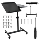 Maclean MC-121 B Soporte móvil para escritorio/portátil, regulable en altura 59-89cm, max. 30kg, negro