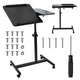 Maclean MC-121 B Soporte móvil para escritorio/portátil, regulable en altura 59-89cm, max. 30kg, negro