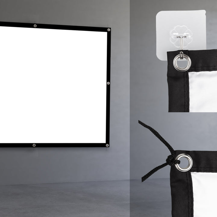 Pantalla de proyección Maclean, 120", 240x180cm, marco 25mm 4:3, ganchos de tensión, MC-169