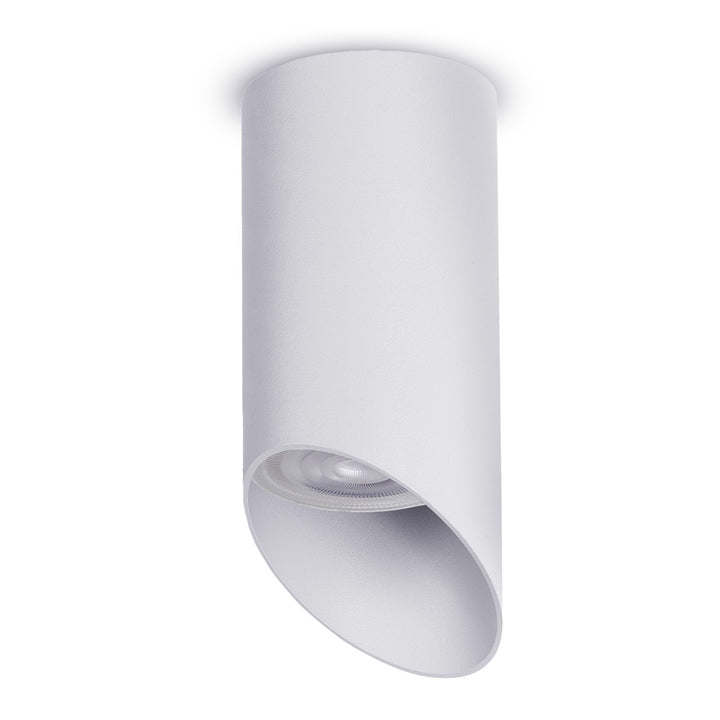 Luminária/tubo de montagem superficial Maclean MCE360 W, spot, redondo, alumínio, GU10, 55x130 mm, branco + Lâmpada LED Maclean Energy MCE437 WW GU10 7 W, branco quente 3000 K, 220-240 V~, 50/60 Hz, 490 lúmens