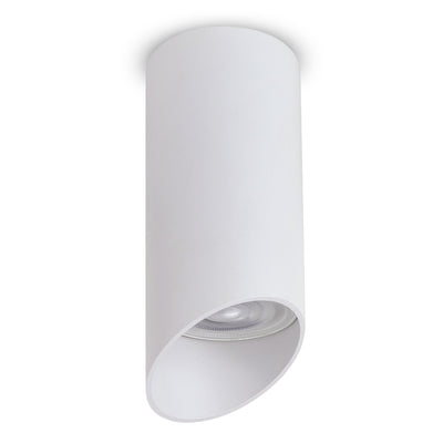 Maclean MCE360 W Luminaria/tubo de superficie, spot, redondo, aluminio, GU10, 55x130mm, blanco + Bombilla LED GU10 7W Maclean Energy MCE437 NW blanco neutro 4000K, 220-240V~, 50/60Hz, 490 lúmenes