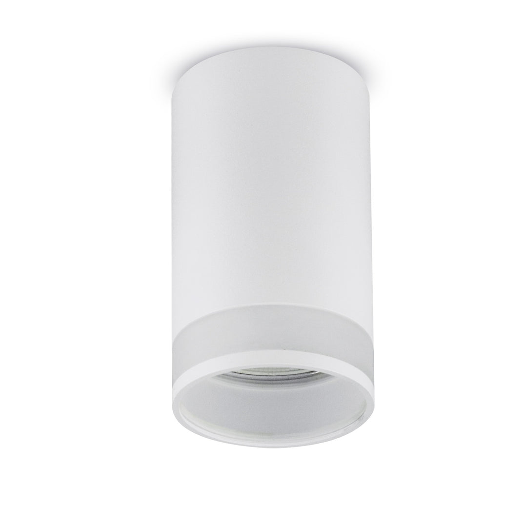 Maclean MCE361 W Luminária/tubo de montagem superficial, spot, redondo, alumínio, GU10, 55x130 mm, branco + Lâmpada LED Maclean Energy MCE437 WW GU10 7 W, branco quente 3000 K, 220-240 V~, 50/60 Hz, 490 lúmens
