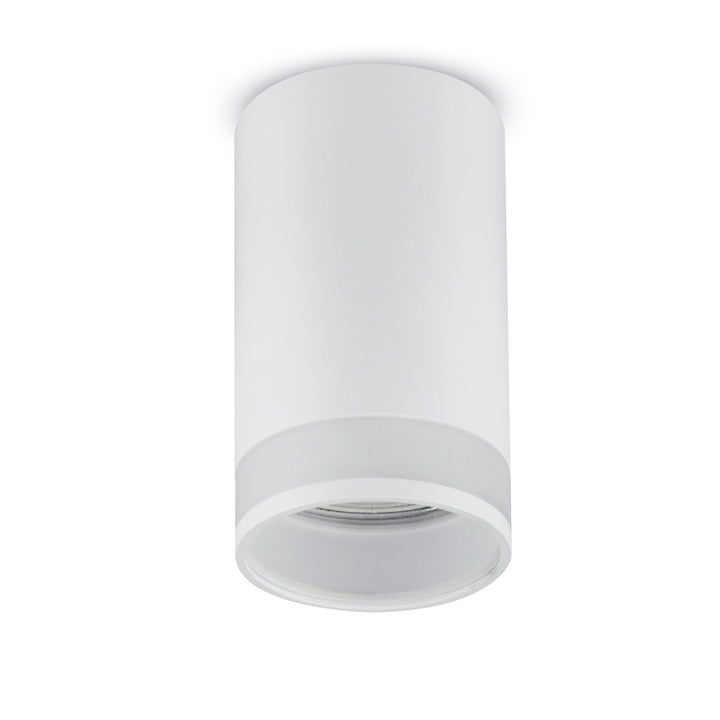 Maclean MCE361 W Luminária/tubo de montagem superficial, spot, redondo, alumínio, GU10, 55x130 mm, branco + Lâmpada LED Maclean Energy MCE437 WW GU10 7 W, branco quente 3000 K, 220-240 V~, 50/60 Hz, 490 lúmens
