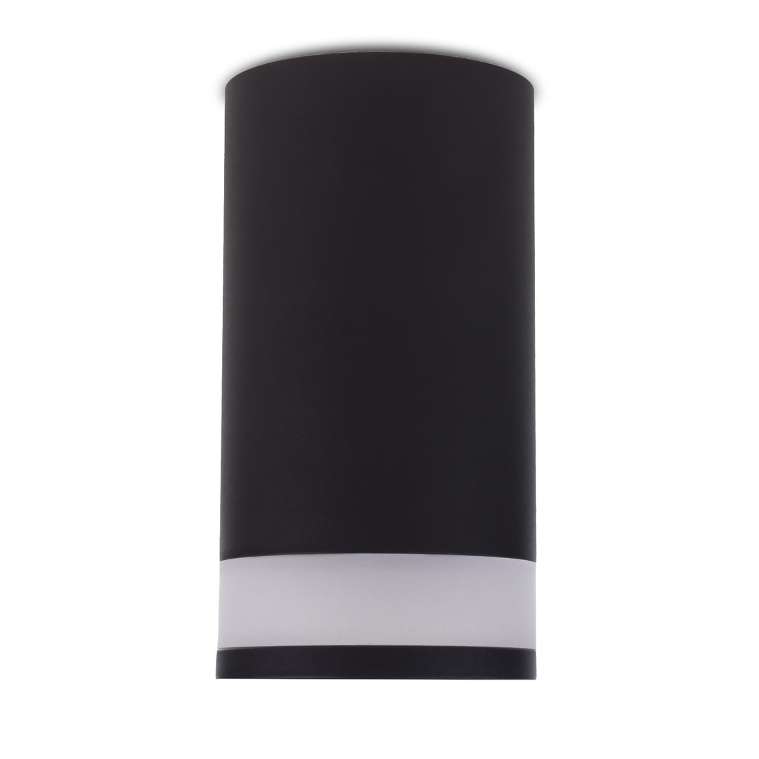 Maclean MCE361 B Luminária/tubo de montagem superficial, spot, redondo, alumínio, GU10, 55x130 mm, preto + Maclean Energy MCE437 WW Lâmpada LED GU10 7W, branco quente 3000K, 220-240V~, 50/60Hz, 490 lm