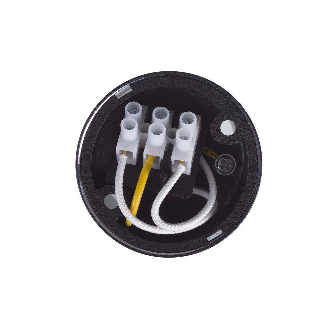Maclean MCE361 B Luminária/tubo de montagem superficial, spot, redondo, alumínio, GU10, 55x130 mm, preto + Maclean Energy MCE437 WW Lâmpada LED GU10 7W, branco quente 3000K, 220-240V~, 50/60Hz, 490 lm