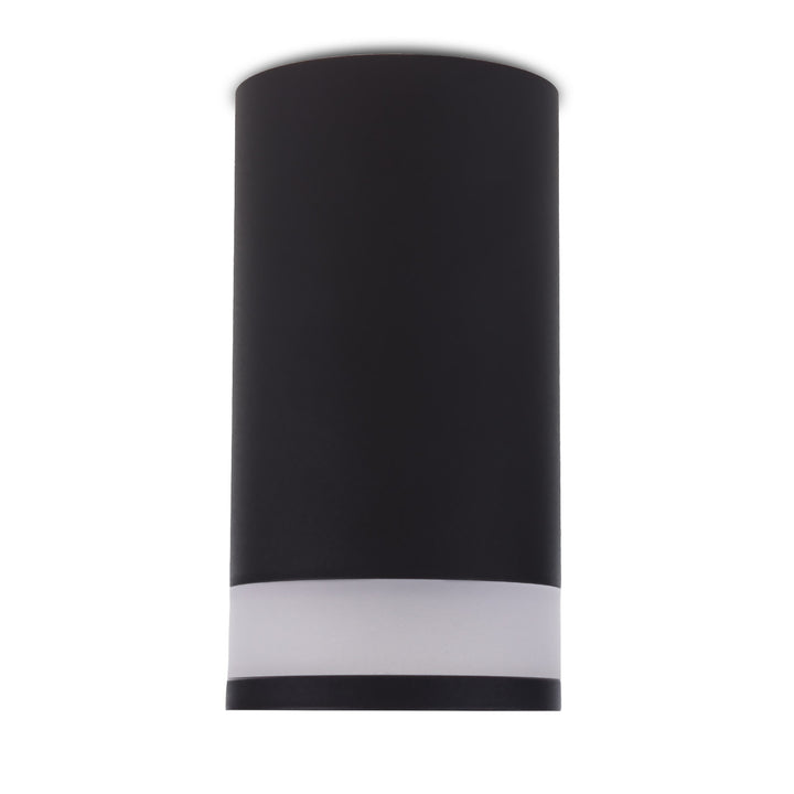 Maclean MCE361 B Luminária/tubo de montagem em superfície, spot, redondo, alumínio, GU10, 55x130 mm, preto 3 peças + Maclean Energy MCE437 WW GU10 lâmpada LED de 7 W, branco quente 3000 K, 220-240 V~, 50/60 Hz, 490 lm, 3 peças