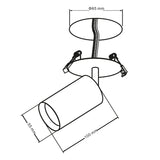 Maclean MCE364 W Luminaria empotrable / de tubo, spot, redonda, aluminio, GU10, 55x130mm, blanco + bombilla LED GU10 7W Maclean Energy MCE437 NW blanco neutro 4000K, 220-240V~, 50/60Hz, 490 lm