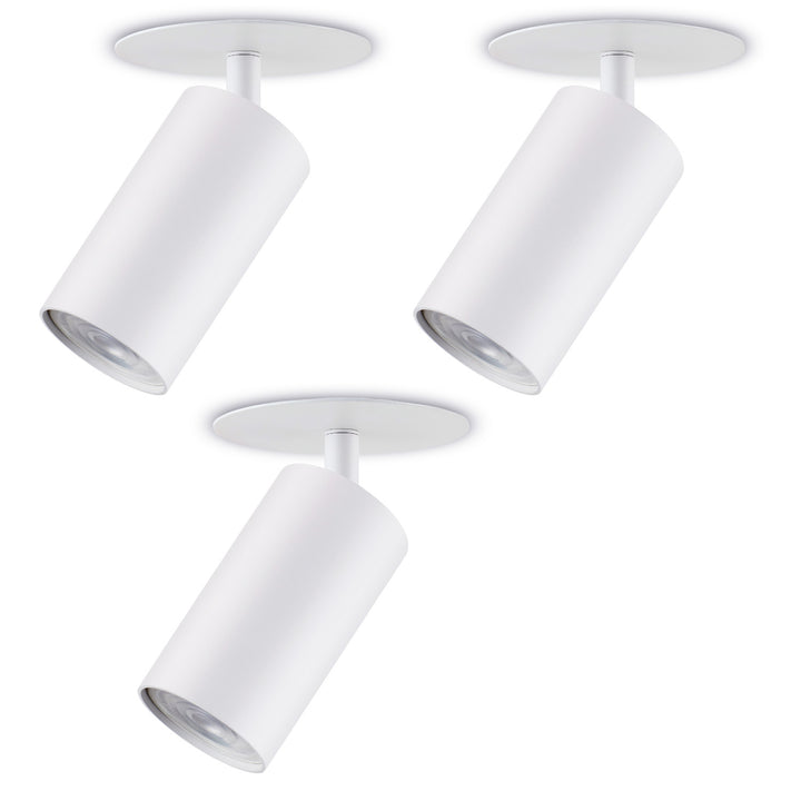 Luminária de encastrar/tubular Maclean MCE364 W, spot, redonda, alumínio, GU10, 55x130 mm, branca, 3 unidades+ Lâmpada LED Maclean Energy MCE437 WW GU10 7 W, branca quente, 3000 K, 220-240 V~, 50/60 Hz, 3 unidades
