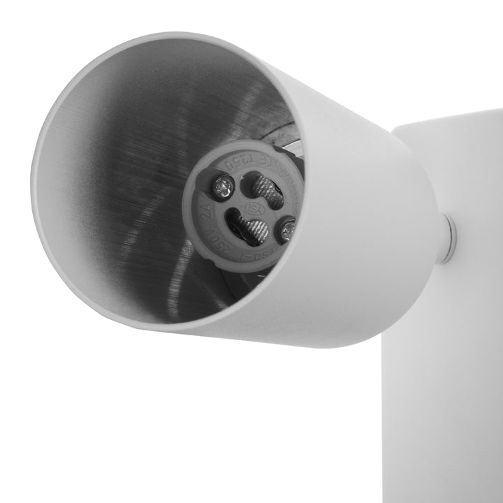 Luminária de parede/teto Maclean, Spot, redonda, GU10, com interruptor 55x90 mm, branca, MCE369 W + lâmpada LED GU10 7 W Maclean Energy MCE437 WW Branco quente 3000 K, 220-240 V~, 50/60 Hz, 490 lm
