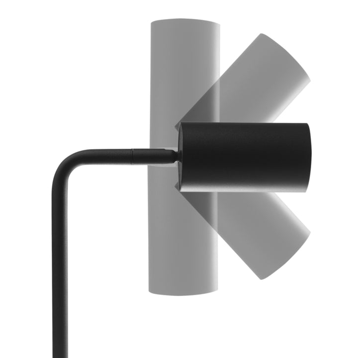 Candeeiro de mesa Maclean MCE370 B GU10, spot, redondo, GU10, com interruptor 55x90mm, preto + lâmpada LED GU10 7W Maclean Energy MCE437 WW branco quente 3000K, 220-240V~, 50/60Hz, 490lm