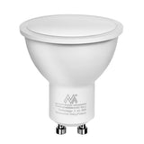 Maclean MCE370 B Lámpara de escritorio GU10, spot, redonda, GU10, con interruptor de 55x90mm, negra + bombilla LED GU10 7W Maclean Energy MCE437 WW blanco cálido 3000K, 220-240V~, 50/60Hz, 490lm