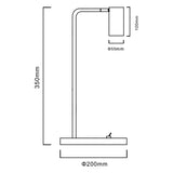 Maclean MCE370 B Lámpara de escritorio GU10, spot, redonda, GU10, con interruptor 55x90mm, negra+LED bombilla GU10 7W Maclean Energy MCE437 NW blanco neutro 4000K, 220-240V~, 50/60Hz, 490 lúmenes