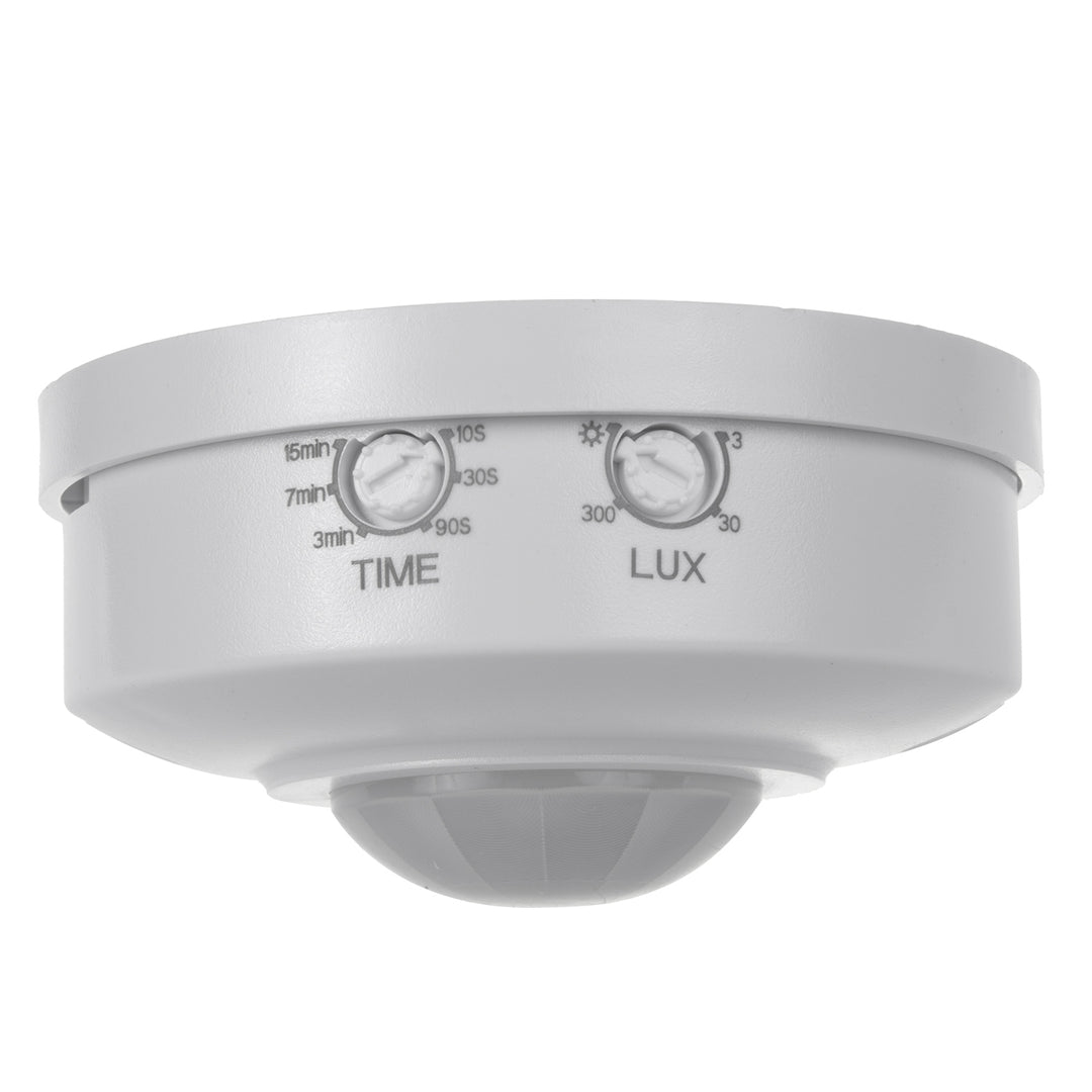 Detetor de movimento PIR Maclean MCE314 W, alcance de 6 m, montado no teto, carga máx. 1200 W, IP20, 4 peças