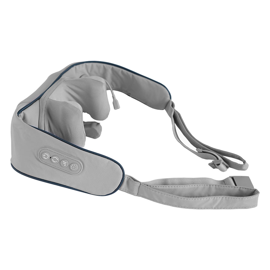 Media-Tech Masajeador de hombros y cuello. Shiatsu, manos de imitación 5D, 6 cabezales de masaje, 3 modos, 3 velocidades, inalámbrico, puerto de carga USB-C