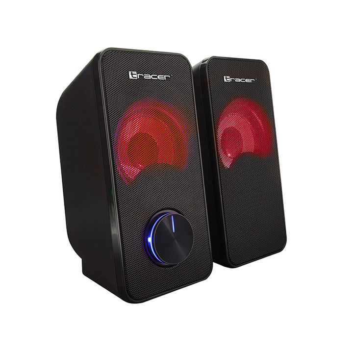 Colunas Tracer RGB com retroiluminação, 6 W RMS, fonte de alimentação USB, loop