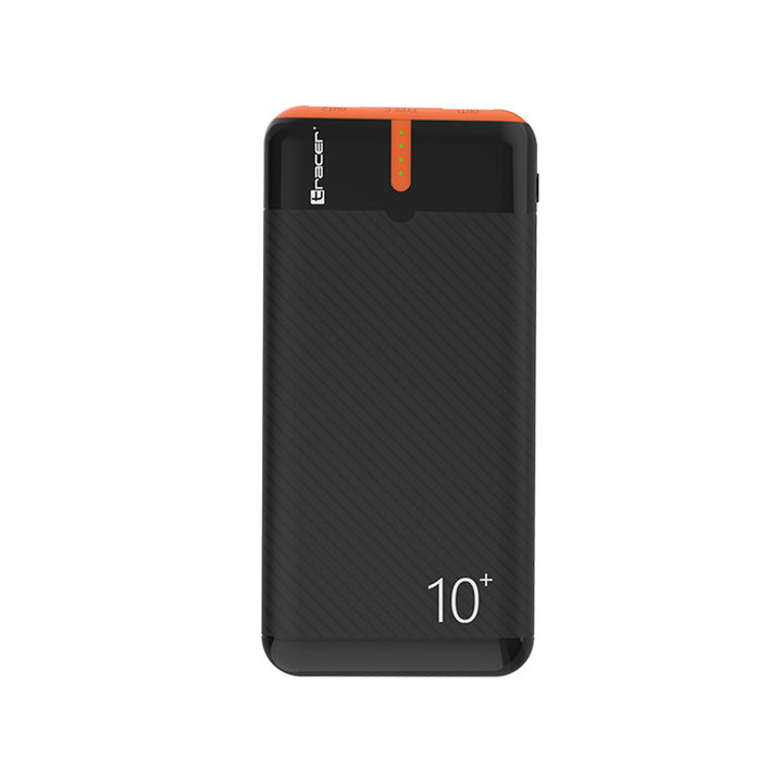 Tracer Powerbank, 10000 mAh, negro y naranja, USB C, 2A, EnerGo