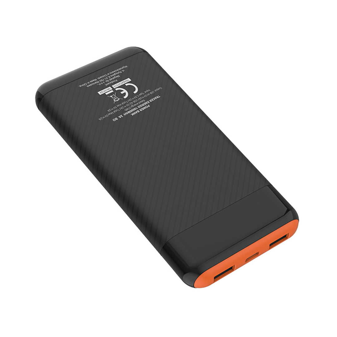 Tracer Powerbank, 10000 mAh, negro y naranja, USB C, 2A, EnerGo
