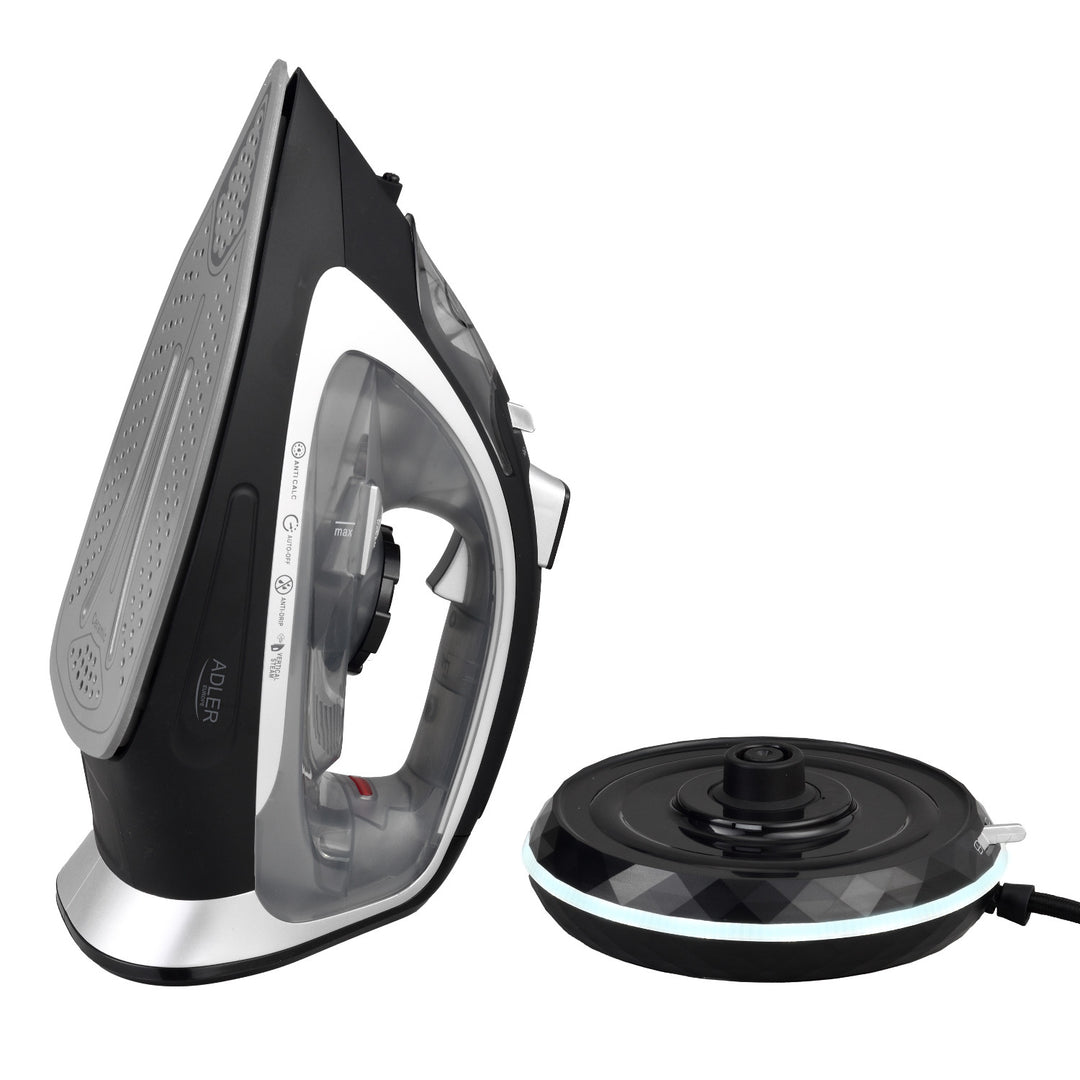 Adler AD 5043 Plancha de vapor sin cable, Plancha de cerámica, 2800 W