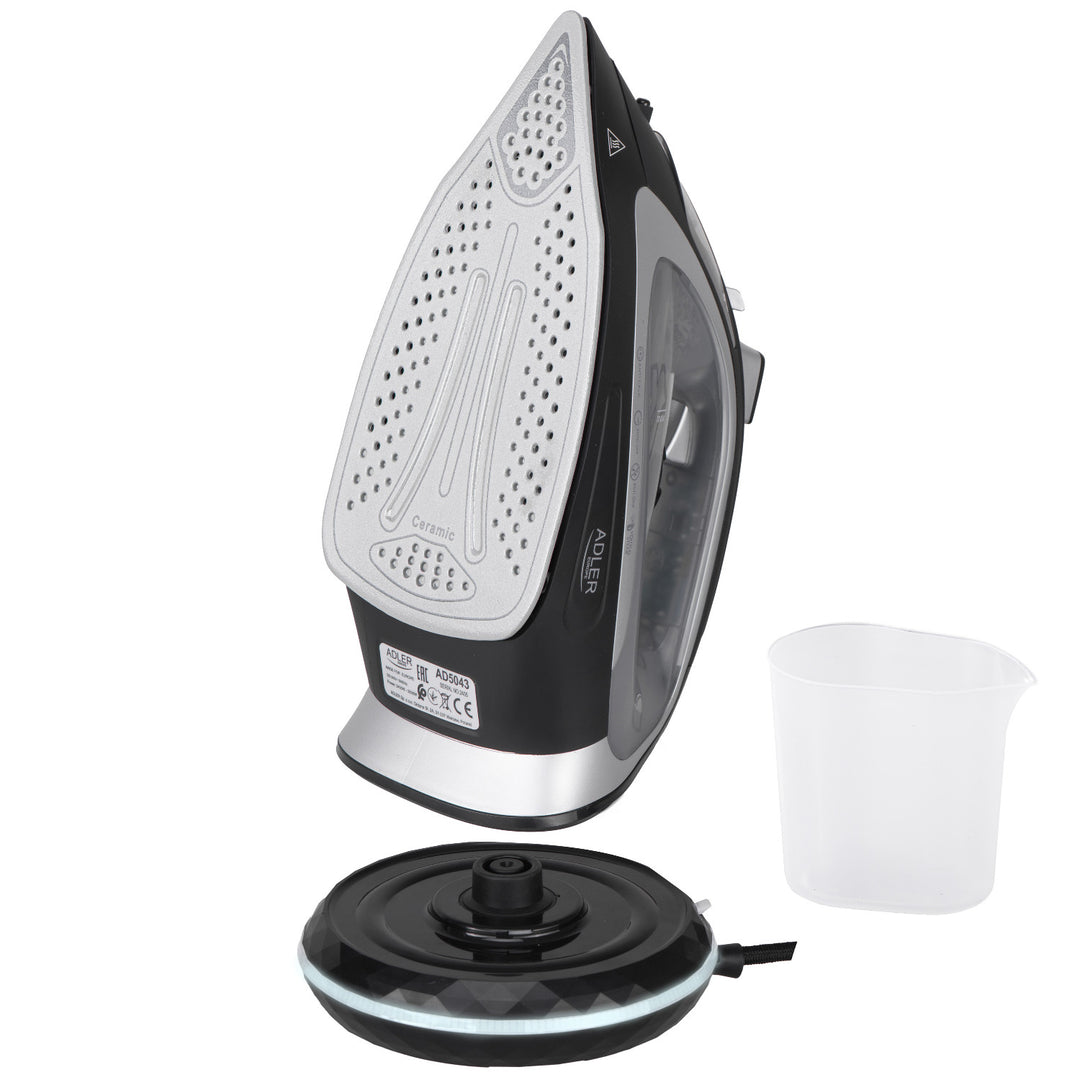 Adler AD 5043 Plancha de vapor sin cable, Plancha de cerámica, 2800 W