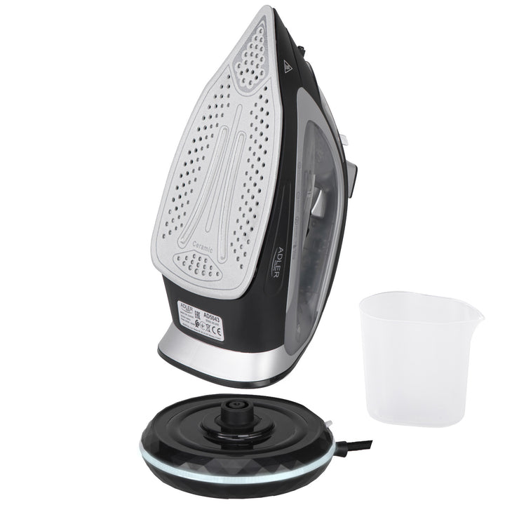 Adler AD 5043 Plancha de vapor sin cable, Plancha de cerámica, 2800 W