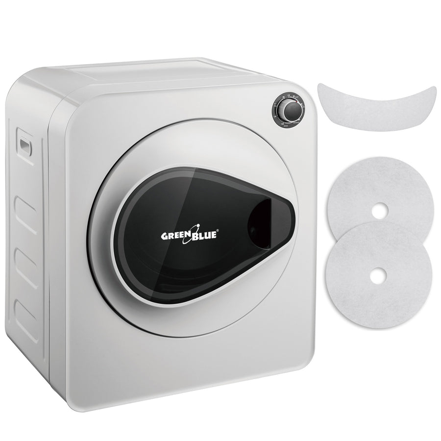 Secadora eléctrica GreenBlue, 3kg de carga, GB405 + Juego de filtros para secadora GreenBlue GB483 , 1x entrada, 2x salida, (para GB405, GB410, GB415)