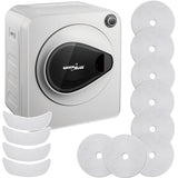 Máquina de secar roupa elétrica GreenBlue, carga de 3 kg, conjunto de filtros para máquina de secar roupa GB405 + 4 peças GreenBlue GB483, 1 entrada, 2 saídas