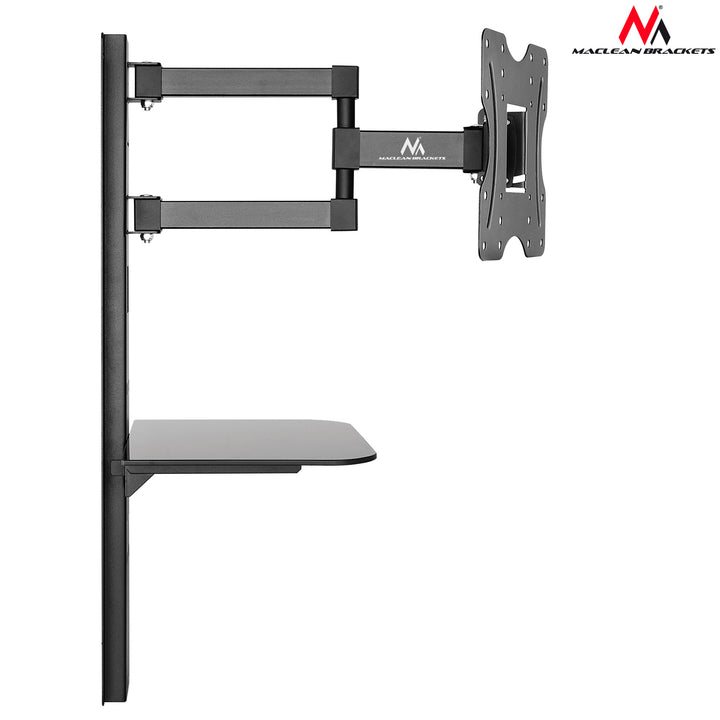 Maclean Soporte TV con estante DVD, VESA 200x200 , 23"-42", 30kg, MC-771+HDMI 2.0 4K 3D UHD 1.8m CABLE 48 bit