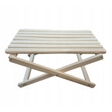 Woodok Conjunto de 2 tumbonas de playa, Color rayas rojas| Incluida mesa de centro de madera
