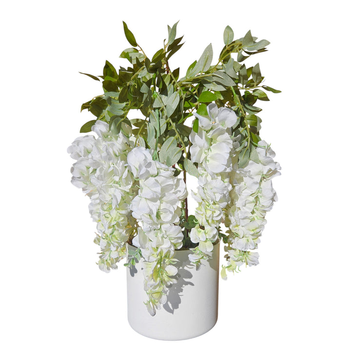Glicinia artificial Damich, flores de 3 tallos, 9 inflorescencias, 9pwb