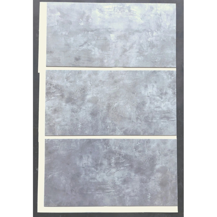 Azulejos autocolantes para pavimento e parede Fliesana, conjunto de 3, impermeáveis, padrão de betão cinza claro