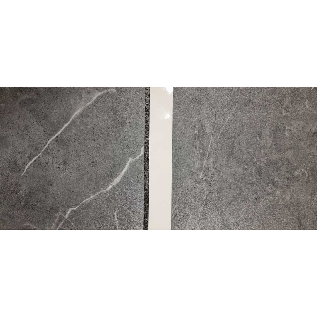 Fliesana Baldosas autoadhesivas para suelos y paredes, juego de 3, impermeables, diseño de piedra natural, color gris oscuro