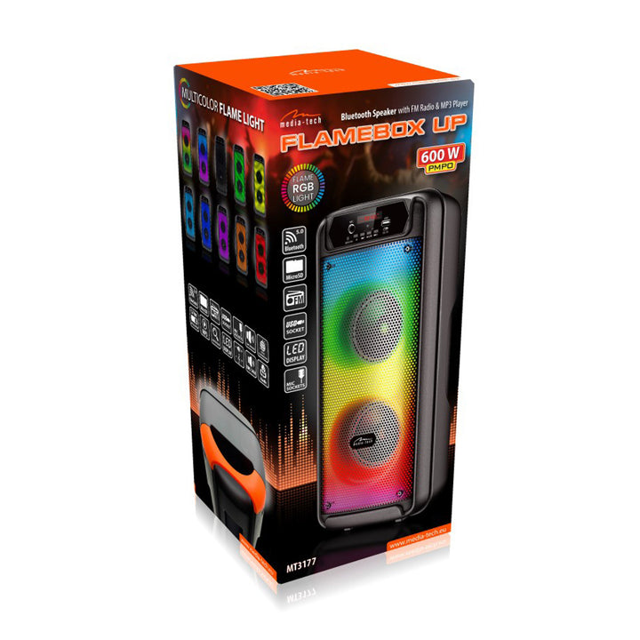 Coluna de som sem fios Media-Tech, Bluetooth 5.0, rádio FM, RMS 14 W, MT3177