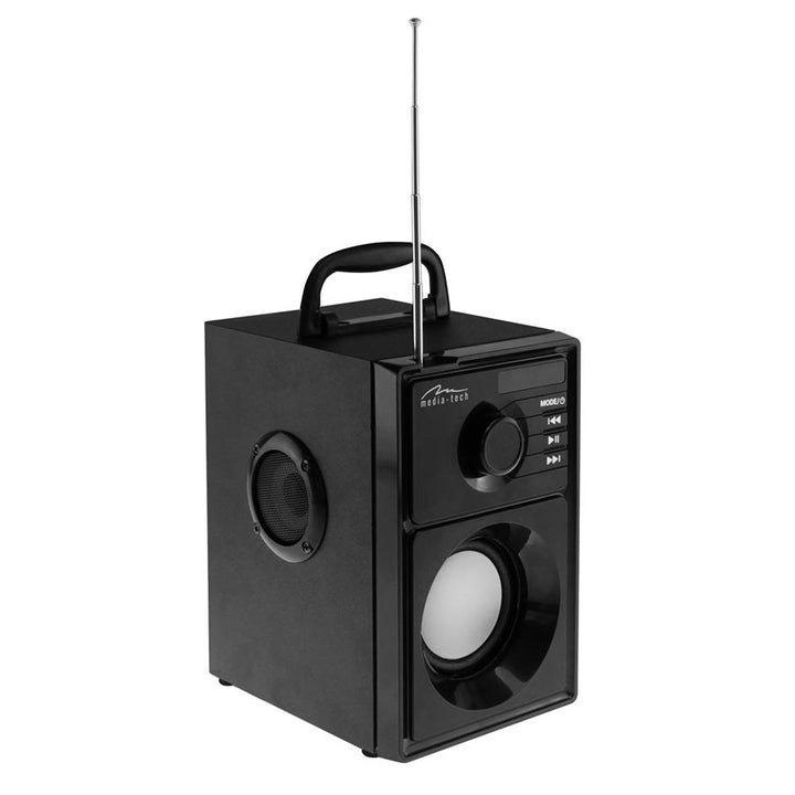 Coluna de som sem fios Media-Tech, Bluetooth 5.1, rádio FM, AUX, RMS 15 W, MT3179