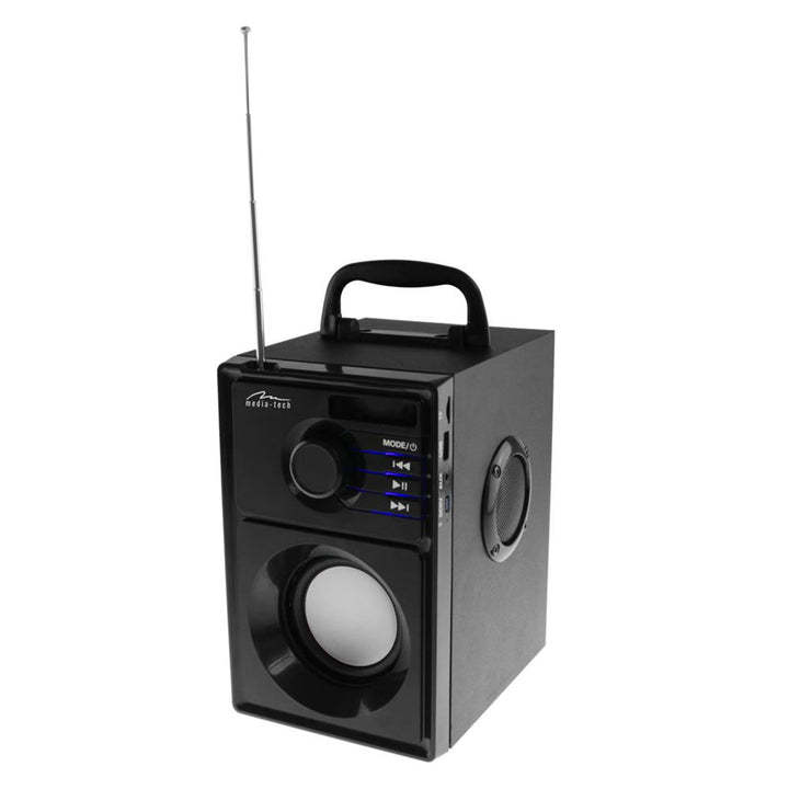 Coluna de som sem fios Media-Tech, Bluetooth 5.1, rádio FM, AUX, RMS 15 W, MT3179