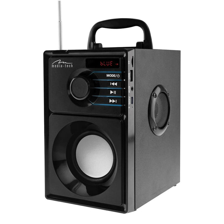 Coluna de som sem fios Media-Tech, Bluetooth 5.1, rádio FM, AUX, RMS 15 W, MT3179