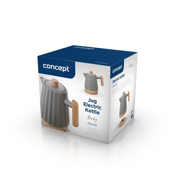 Chaleira Elétrica Concept, Cerâmica, 1500 W, 1,5 L, Cinza Escuro, RK0092