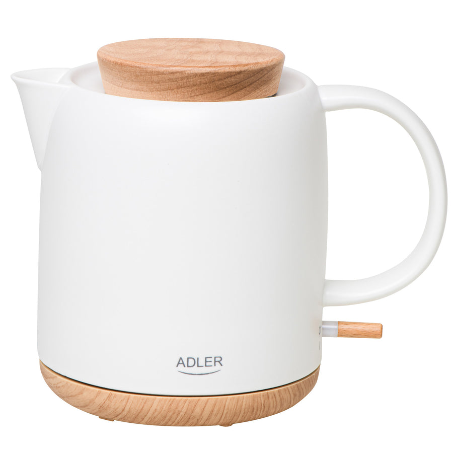 Adler AD 1304 Hervidor eléctrico de cerámica 1,0L, 1200W, Color crudo