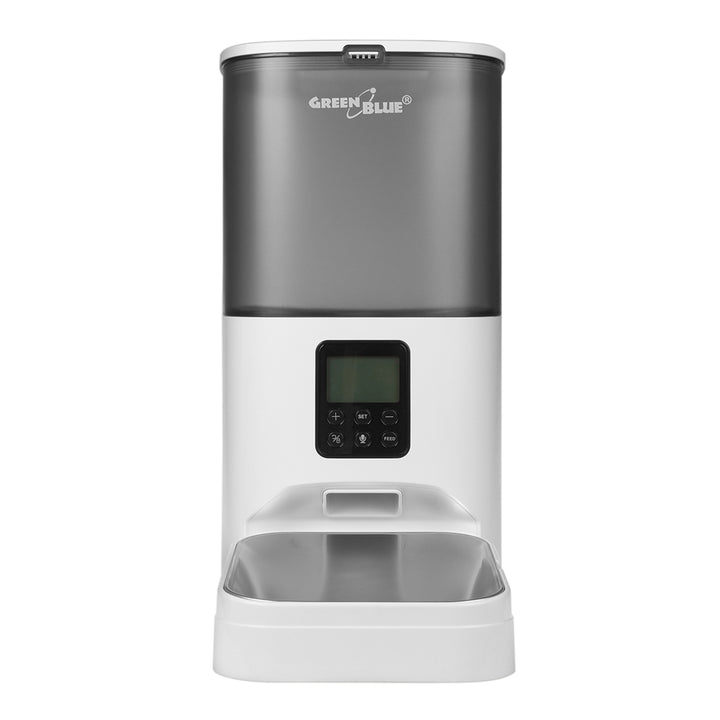 GreenBlue dispensador automático de comida para mascotas, 6L, USB 5V1A, GB393 + GreenBlue almohadillas/alfombrillas higiénicas para perros/gatos, para entrenamiento de pipí de mascotas, 60x40cm, 50pcs, GB495