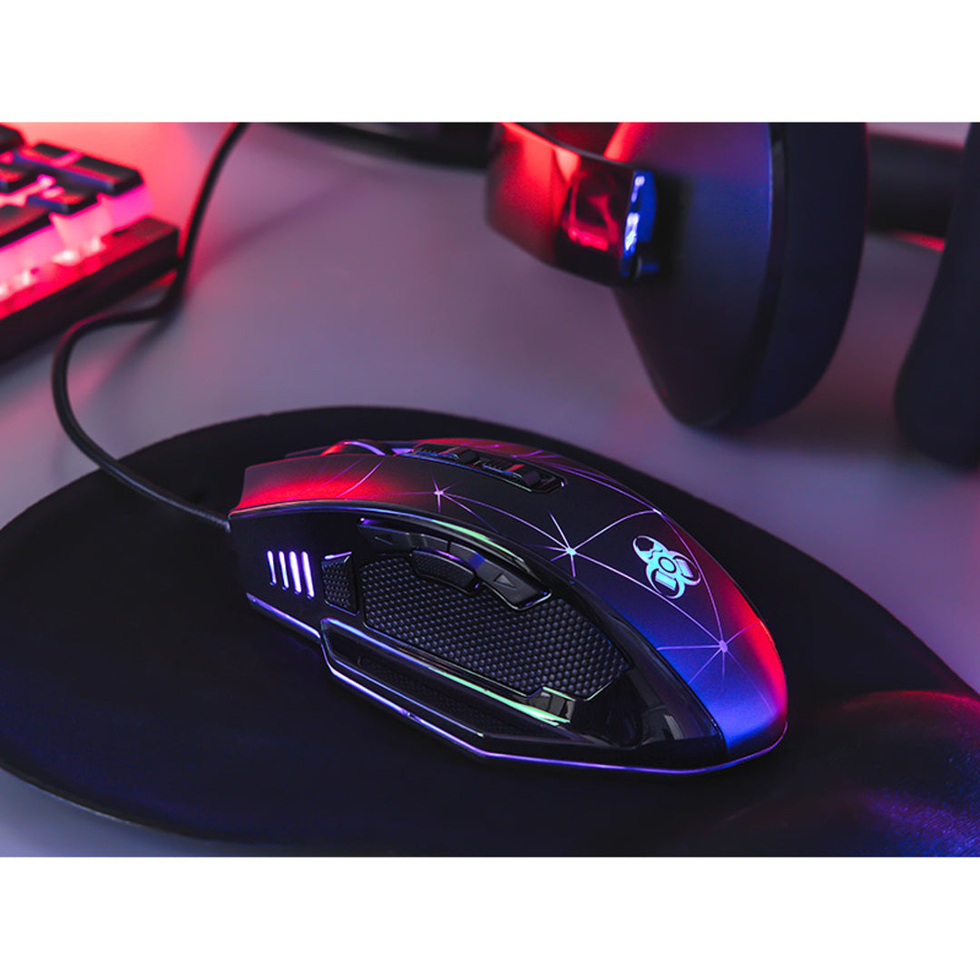 Rato gaming Tracer Space, retroiluminação RGB, 7200 DPI