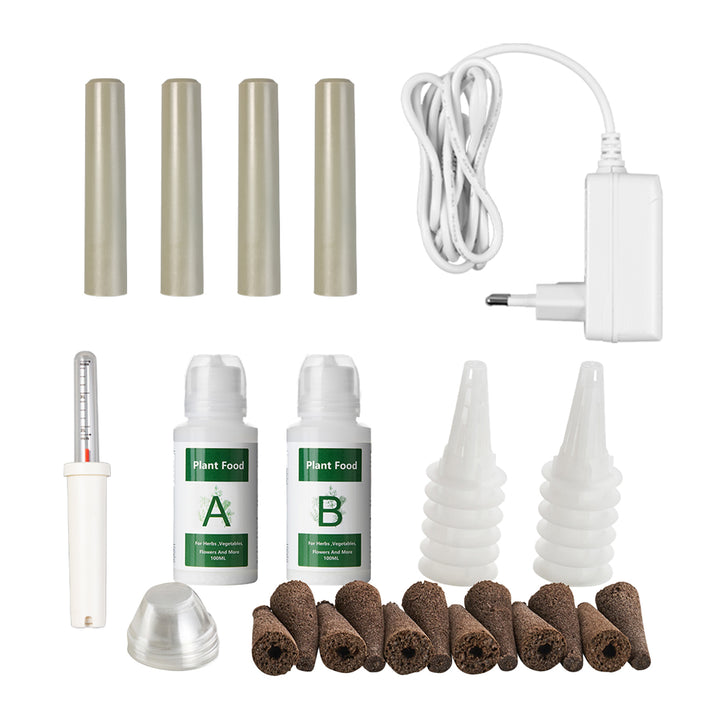 Sistema inteligente de cultivo interior GreenBlue, maceta SMART, capacidad de 4 l, para 12 plantas, LED de espectro completo, GB133