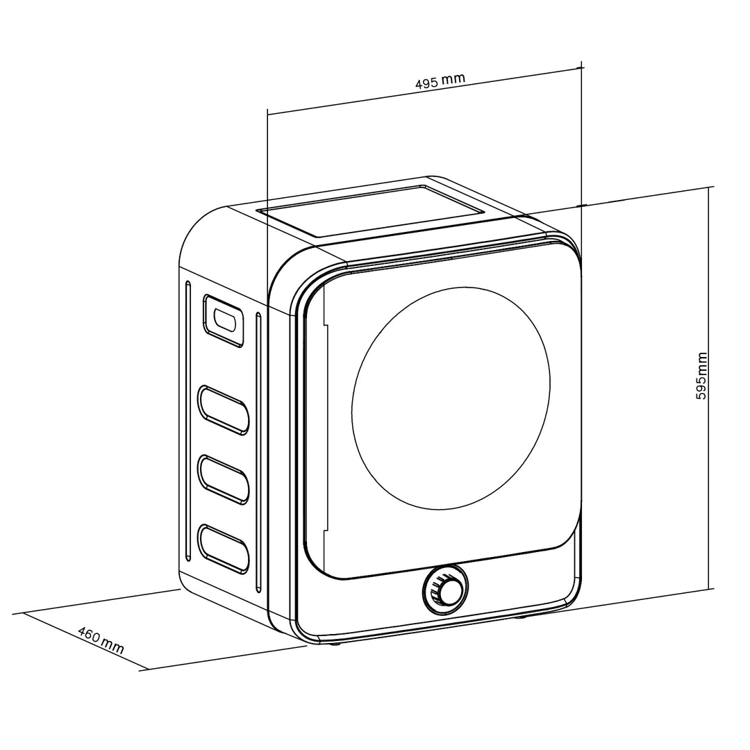 Secadora eléctrica de tambor GreenBlue, capacidad de 3 kg, GB415 GR