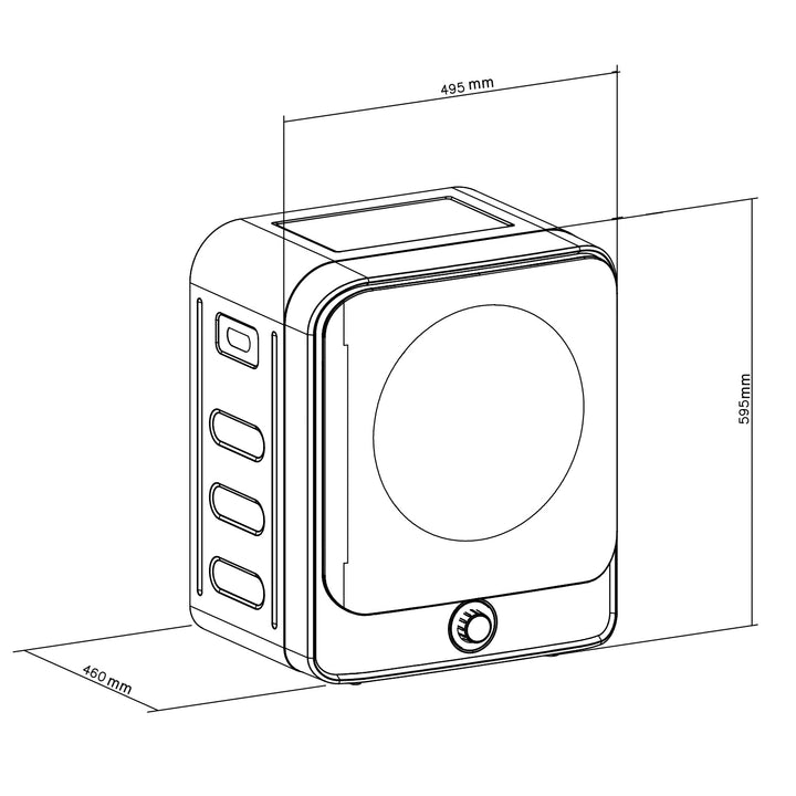 Secadora eléctrica de tambor GreenBlue, capacidad de 3 kg, GB415 GR
