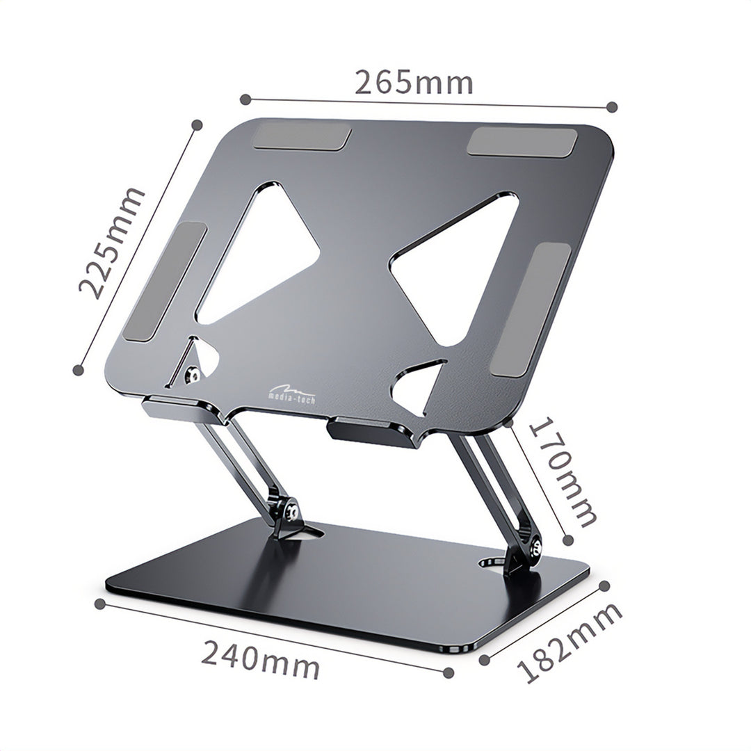 Suporte ergonómico ajustável para portátil Media-Tech MT2661 para portáteis de 10 a 17 polegadas